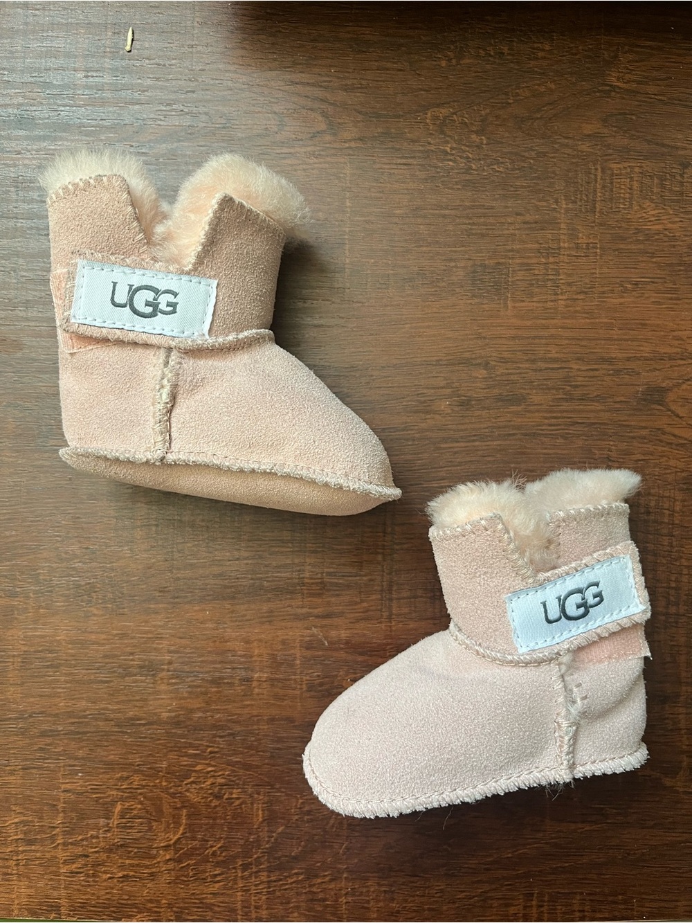 UGG Baby Blush Suede Sheepskin Booties